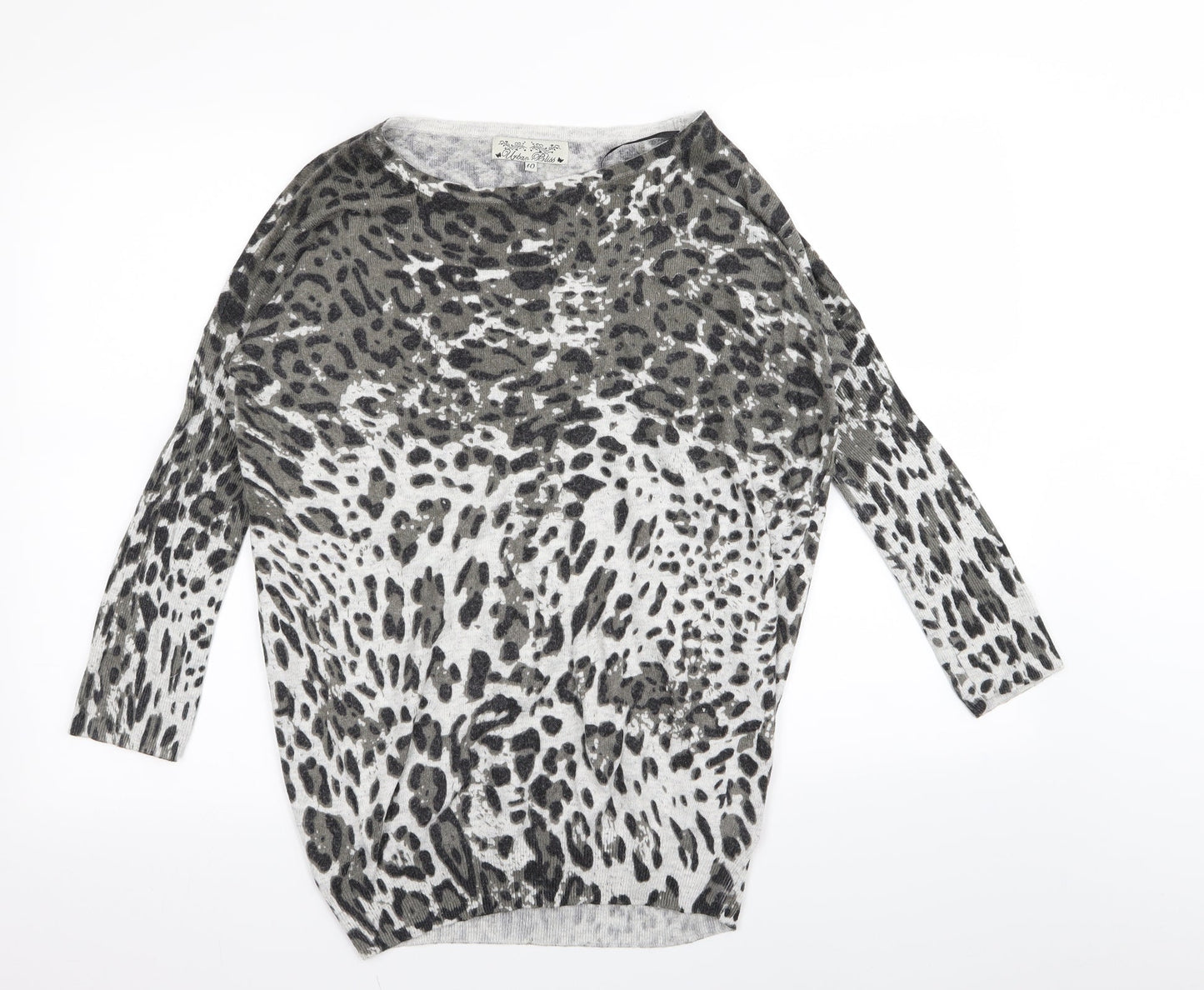 urban bliss Womens Multicoloured Animal Print  Pullover Jumper Size 10