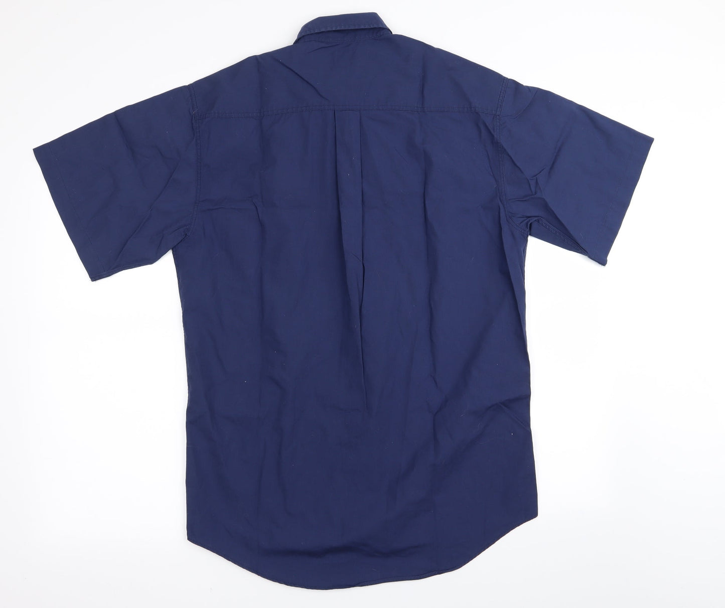Mens UK Size S Debenhams Blue  Button-Up Short Sleeve Casual Shirt