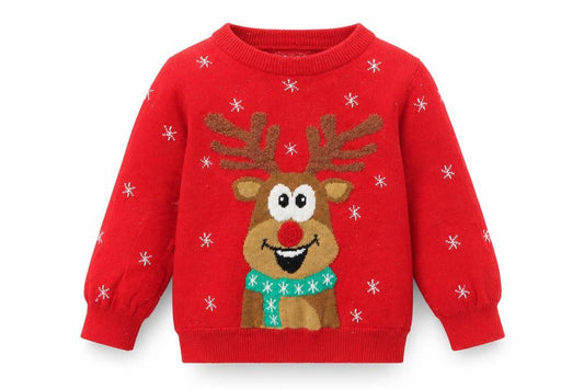 Primark Baby Red   Pullover Jumper Size 9-12 Months  - chrismas jumper