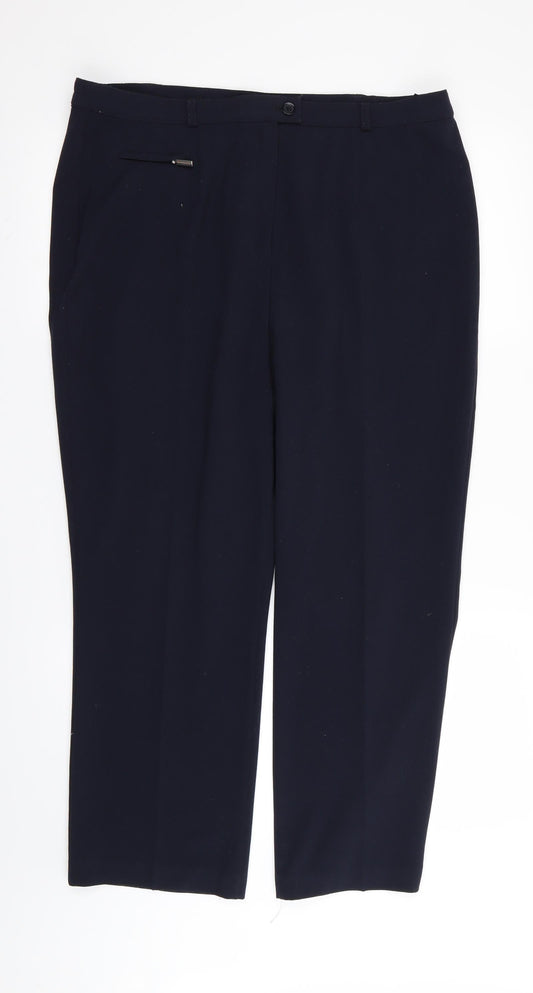 M&S Womens Blue   Trousers  Size 16 L26 in
