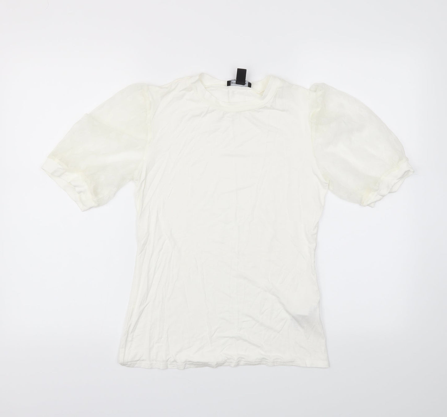 Womens UK Size 14 New Look White Basic T-Shirt