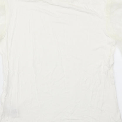 Womens UK Size 14 New Look White Basic T-Shirt