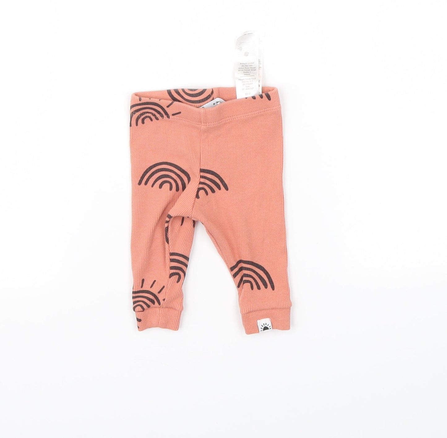 Primark Girls Pink Geometric  Capri Leggings Size 0-3 Months