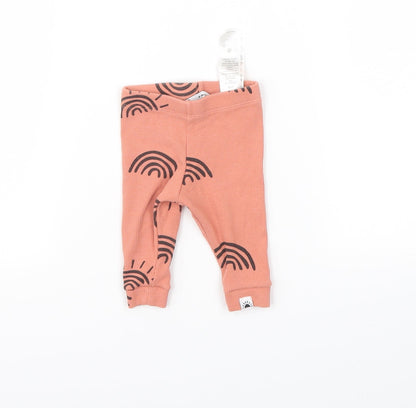 Primark Girls Pink Geometric  Capri Leggings Size 0-3 Months