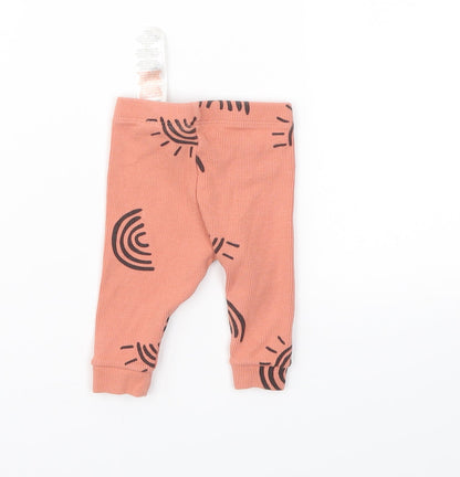 Primark Girls Pink Geometric  Capri Leggings Size 0-3 Months