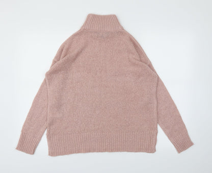 New Look Womens Pink   Henley Jumper Size S