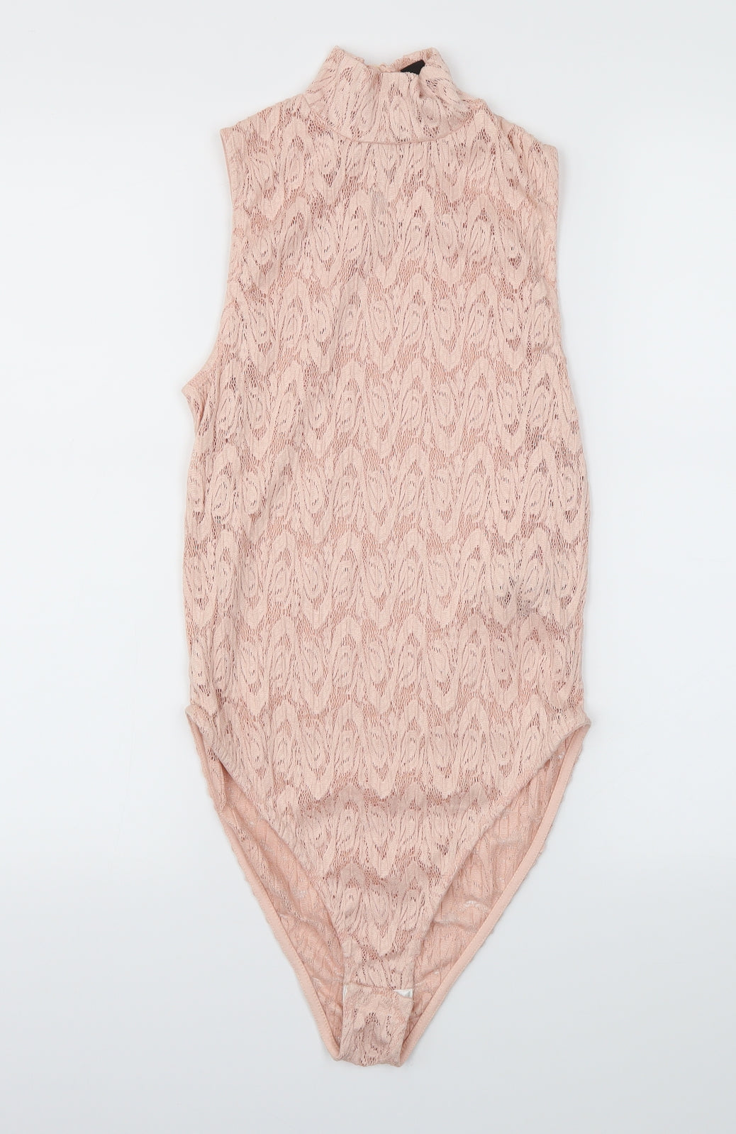 New Look Womens Pink   Bodysuit One-Piece Size 10