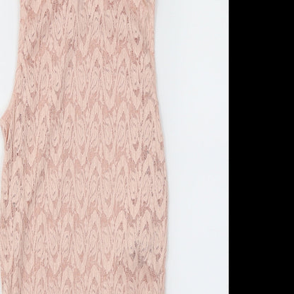 New Look Womens Pink   Bodysuit One-Piece Size 10