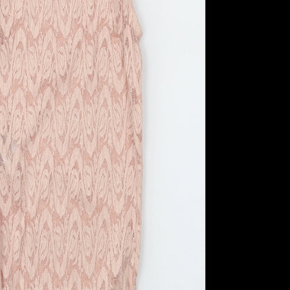 New Look Womens Pink   Bodysuit One-Piece Size 10