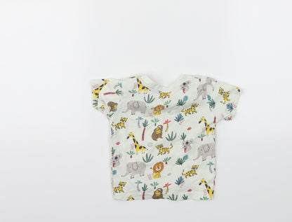 Primark Boys Multicoloured Animal Print  Basic T-Shirt Size 3-6 Months