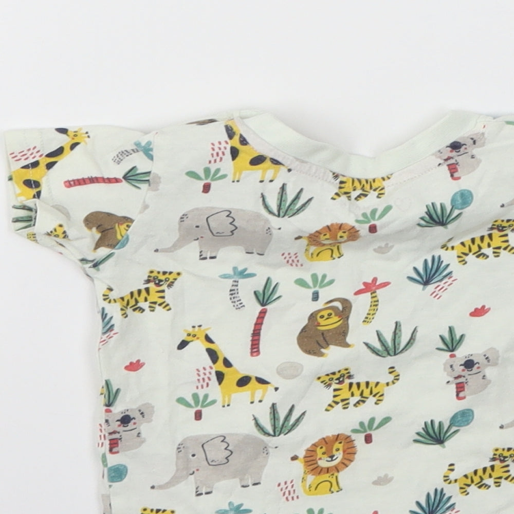 Primark Boys Multicoloured Animal Print  Basic T-Shirt Size 3-6 Months