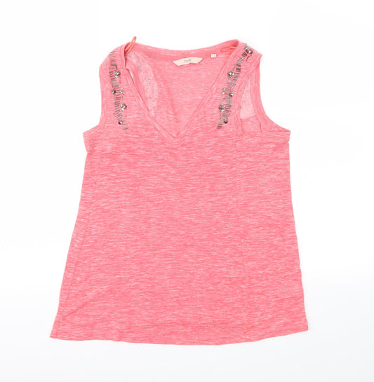 Womens UK Size 8 NEXT Pink Basic T-Shirt