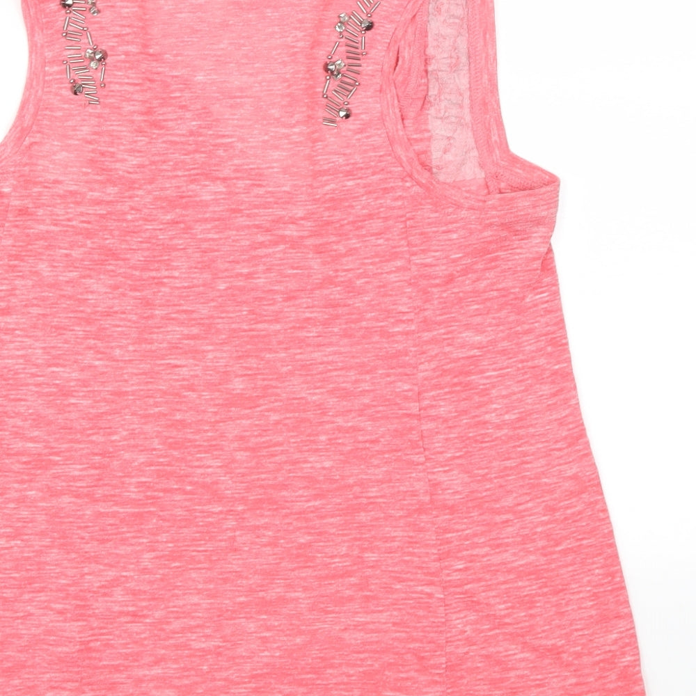 Womens UK Size 8 NEXT Pink Basic T-Shirt