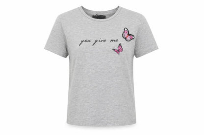 Womens UK Size 4 Primark Grey Basic T-Shirt