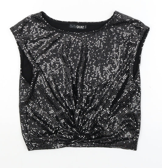 Quiz Womens Black   Cropped Tank Size 12