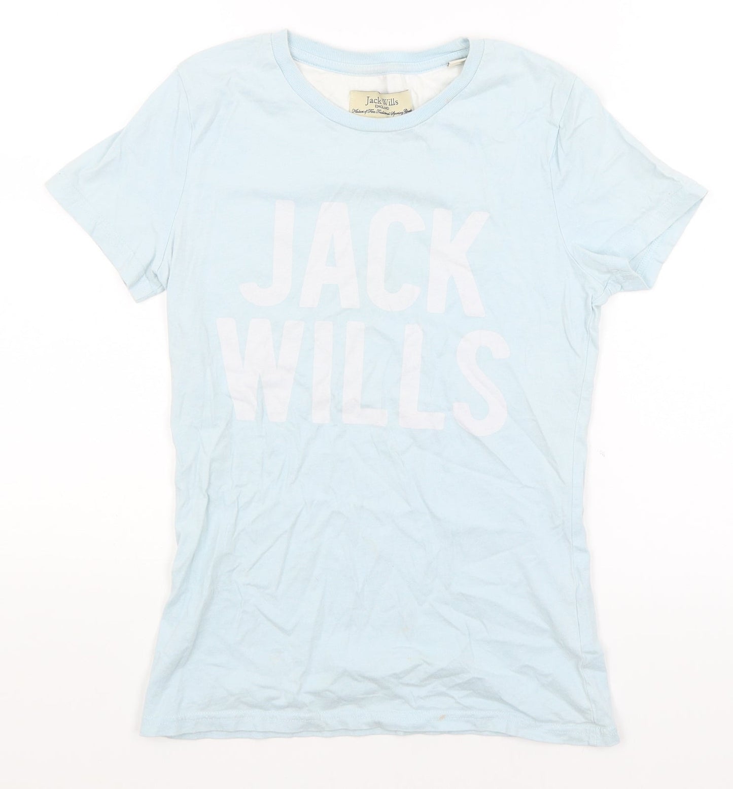 Womens UK Size 6 Jack Wills Blue Basic T-Shirt