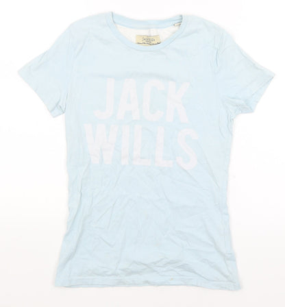 Womens UK Size 6 Jack Wills Blue Basic T-Shirt