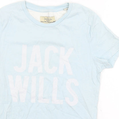 Womens UK Size 6 Jack Wills Blue Basic T-Shirt