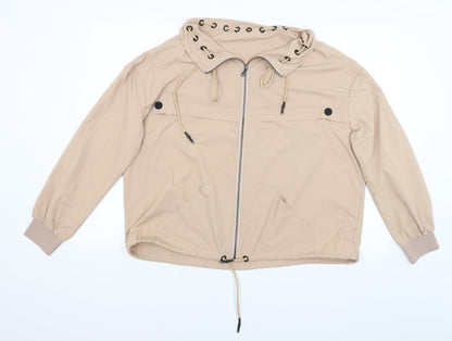Nu Womens Beige   Rain Coat Coat Size M