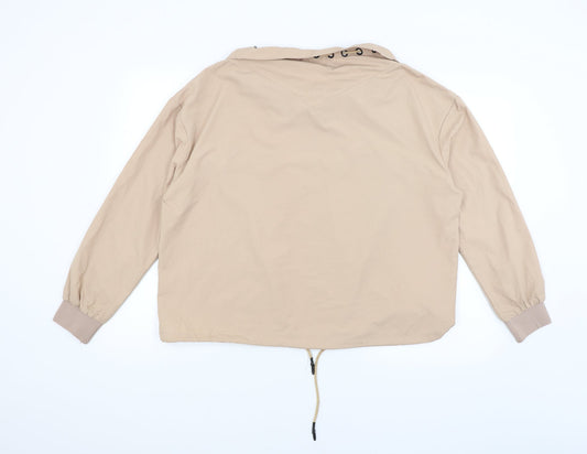 Nu Womens Beige   Rain Coat Coat Size M