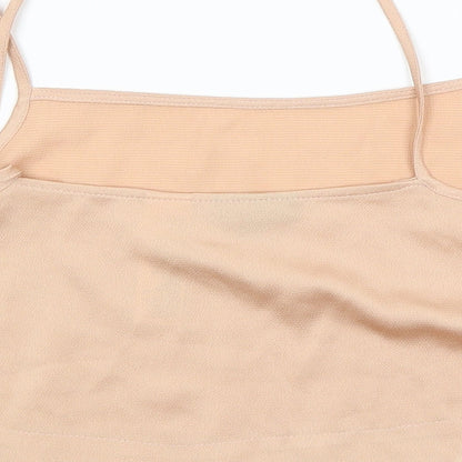 Womens UK Size 10 Topshop Gold Cropped Tank