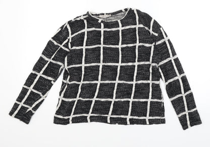 Atmosphere Womens Black Check  Pullover Jumper Size 8