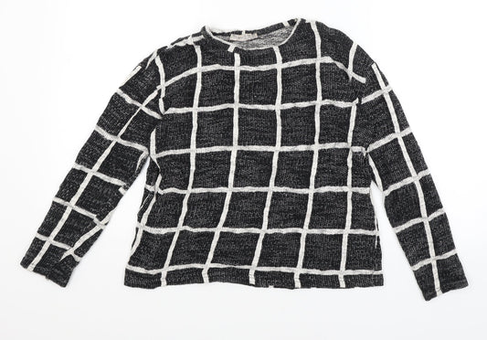 Atmosphere Womens Black Check  Pullover Jumper Size 8