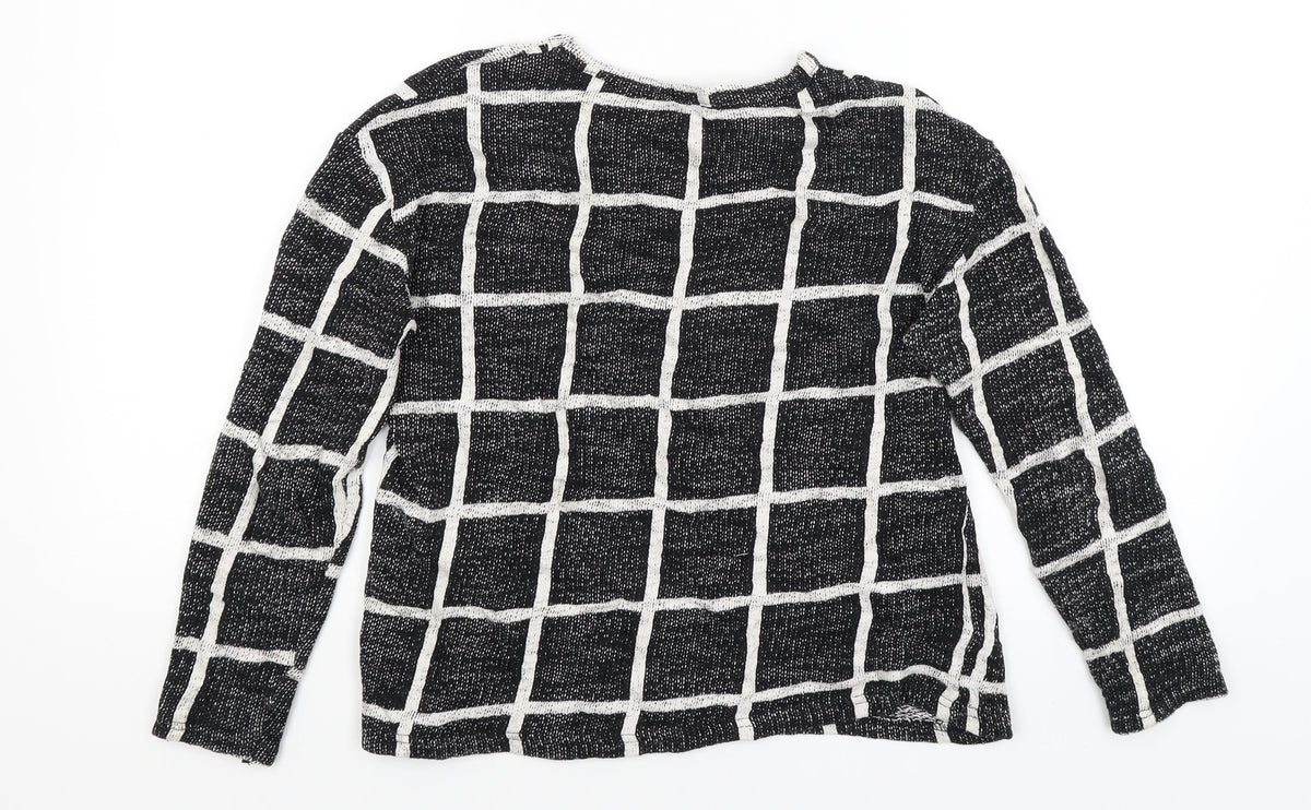 Atmosphere Womens Black Check  Pullover Jumper Size 8