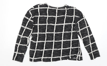 Atmosphere Womens Black Check  Pullover Jumper Size 8