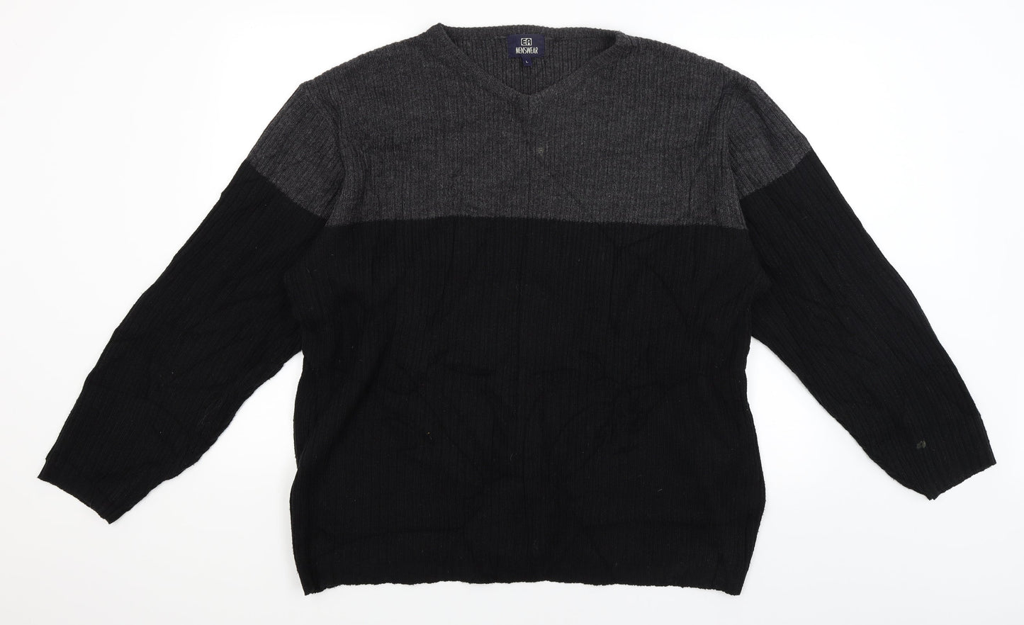 EA Menswear Mens Black   Pullover Jumper Size L