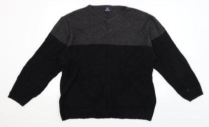 EA Menswear Mens Black   Pullover Jumper Size L