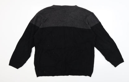EA Menswear Mens Black   Pullover Jumper Size L