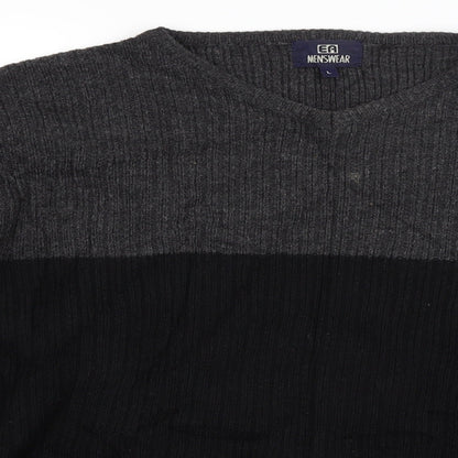 EA Menswear Mens Black   Pullover Jumper Size L