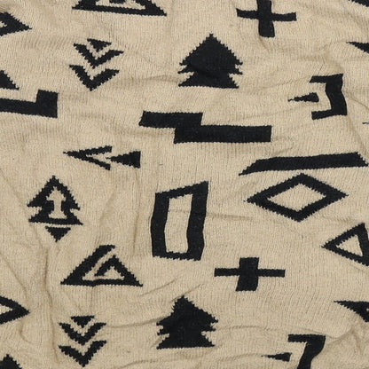 FOREVER 21 Womens Beige   Pullover Jumper Size M  - Symbols