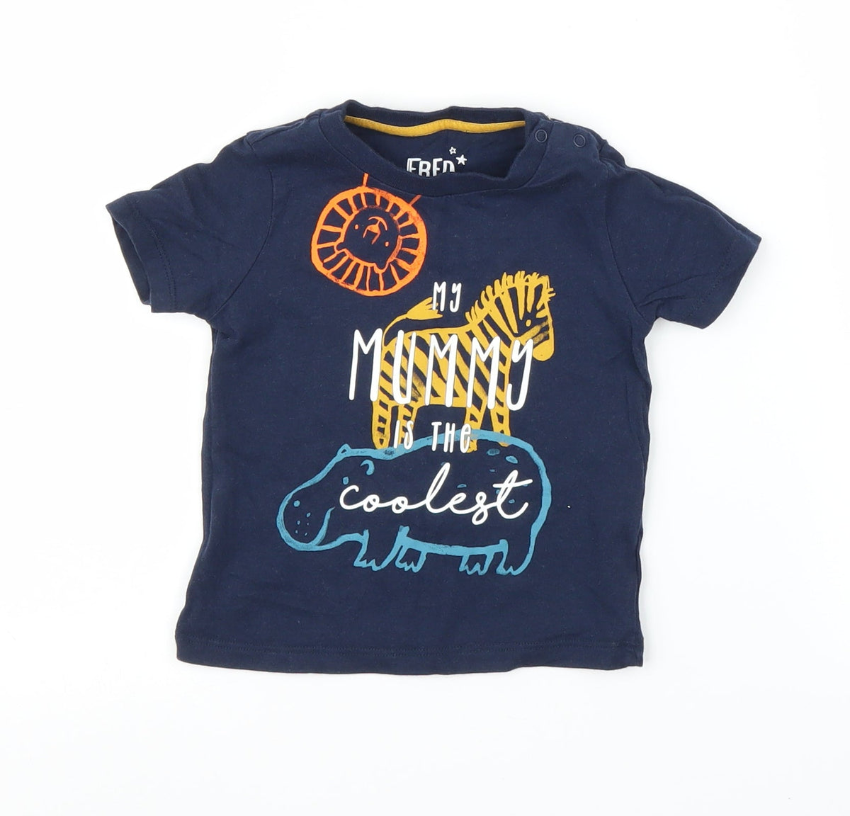 F&F Boys Blue   Basic T-Shirt Size 9-12 Months