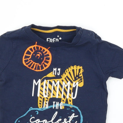 F&F Boys Blue   Basic T-Shirt Size 9-12 Months