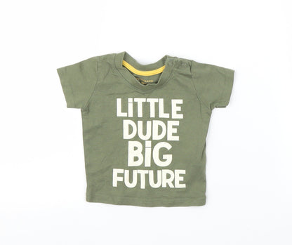 Primark Boys Green   Basic T-Shirt Size 0-3 Months