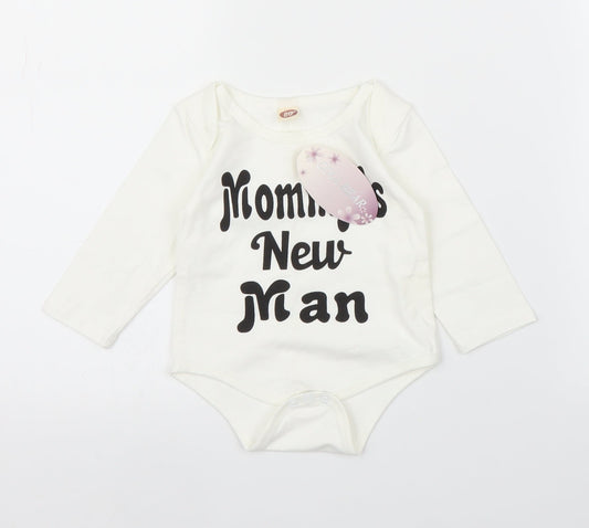 Cool Bear Boys White   Babygrow One-Piece Size 9-12 Months