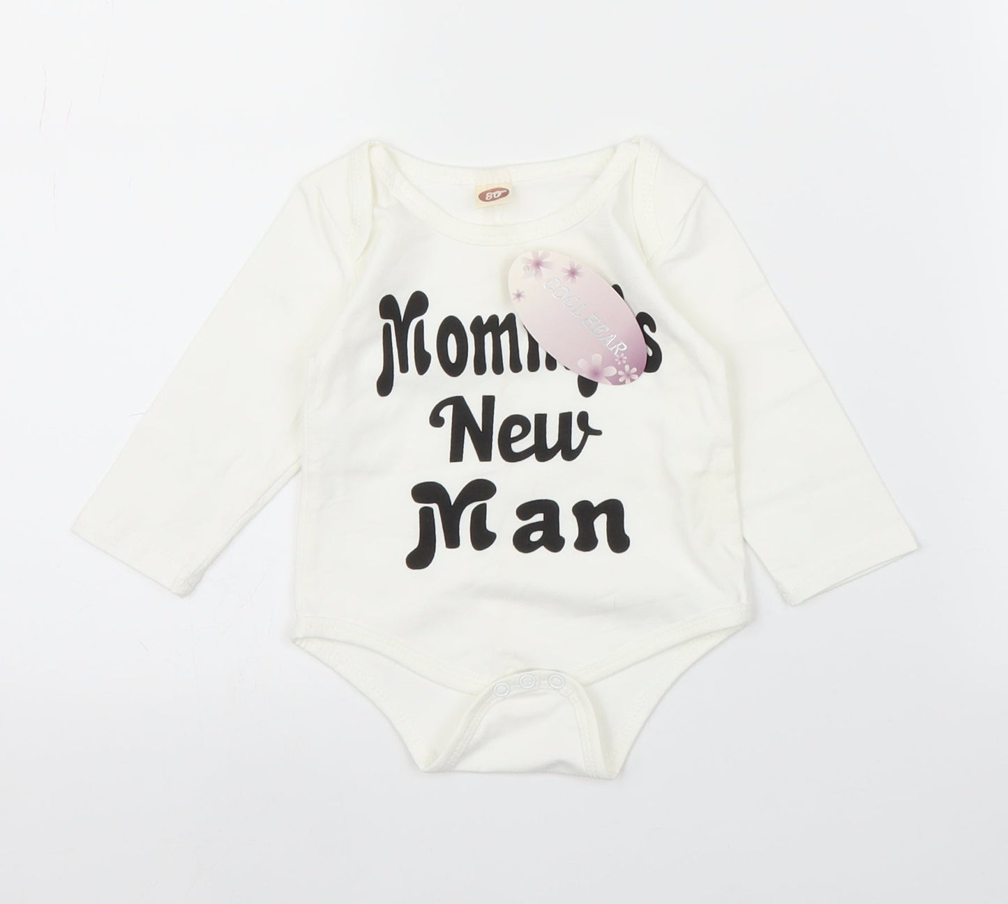Cool Bear Boys White   Babygrow One-Piece Size 9-12 Months
