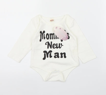 Cool Bear Boys White   Babygrow One-Piece Size 9-12 Months