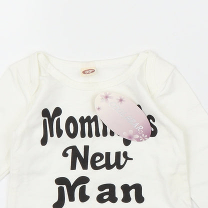 Cool Bear Boys White   Babygrow One-Piece Size 9-12 Months