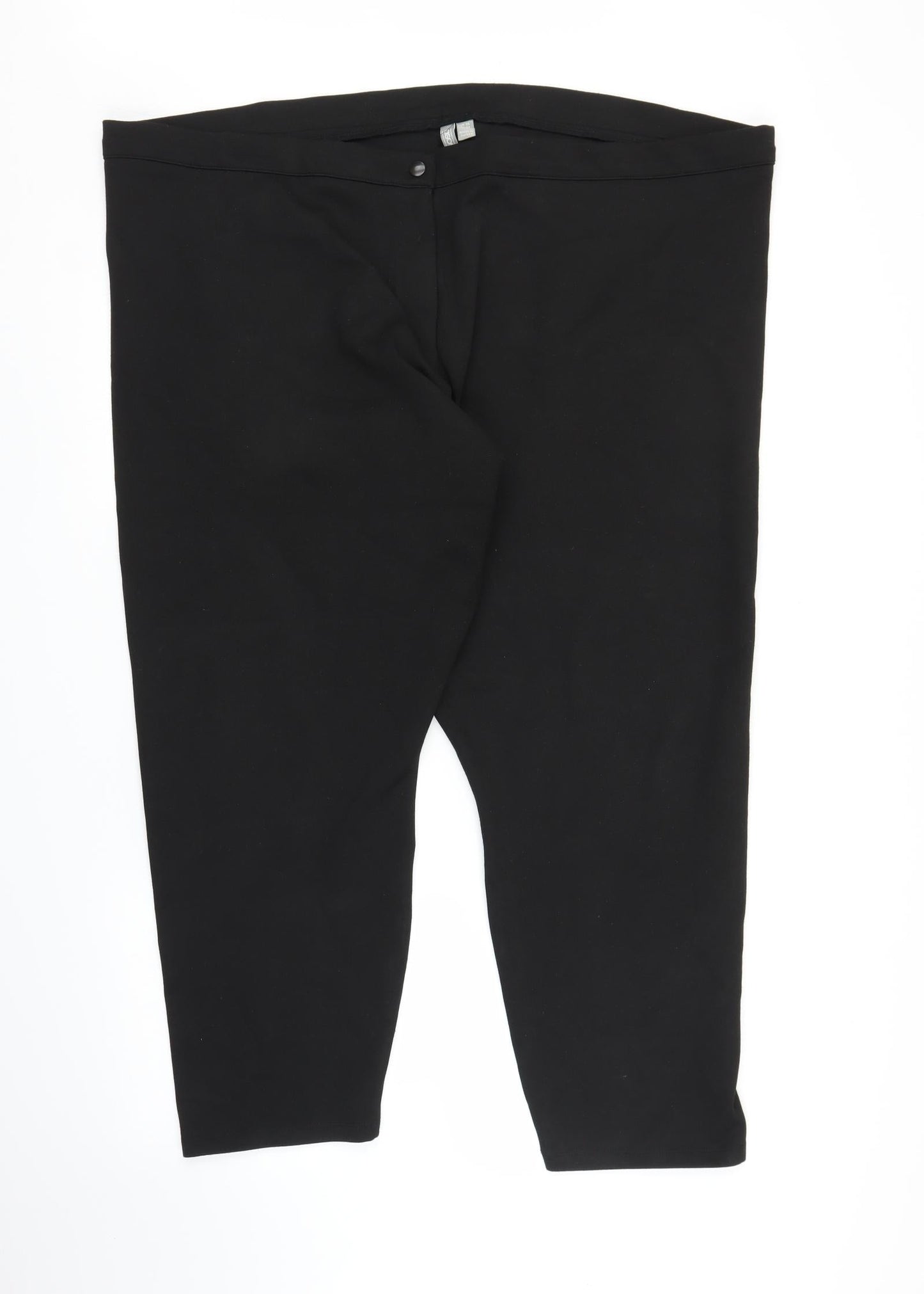 Womens UK Size 26 ASOS Regular Fit Capri Black Trousers
