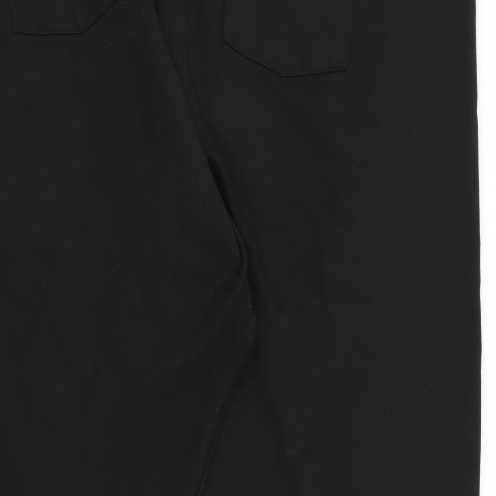Womens UK Size 26 ASOS Regular Fit Capri Black Trousers