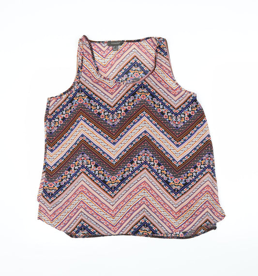 Primark Womens Pink Geometric  Basic Blouse Size 14