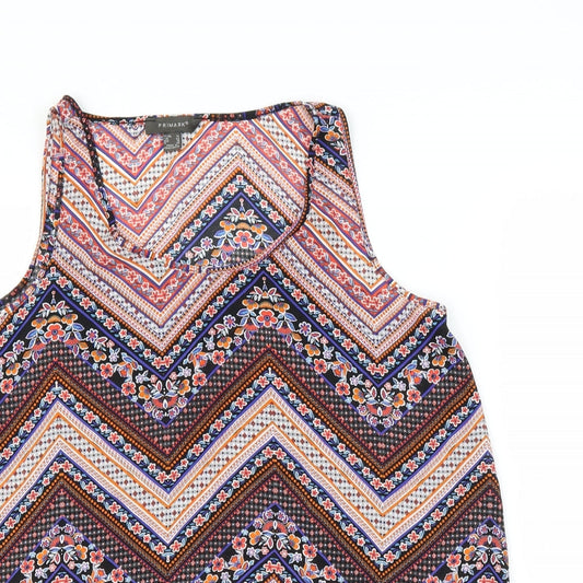 Primark Womens Pink Geometric  Basic Blouse Size 14