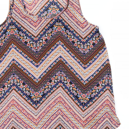 Primark Womens Pink Geometric  Basic Blouse Size 14