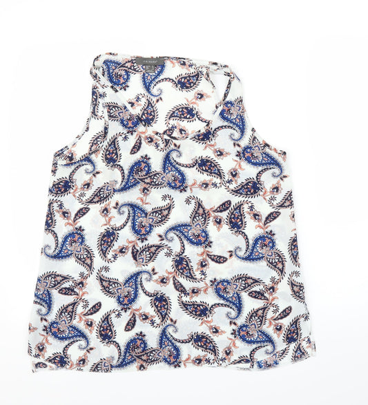 Primark Womens White Paisley  Basic Blouse Size 12