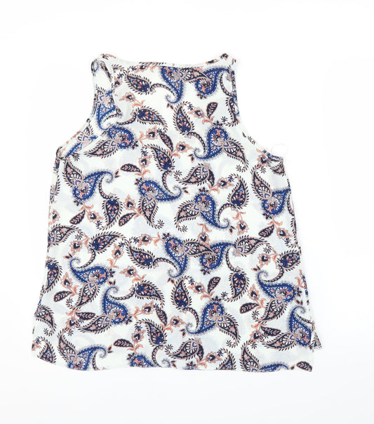 Primark Womens White Paisley  Basic Blouse Size 12