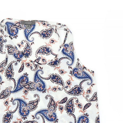 Primark Womens White Paisley  Basic Blouse Size 12