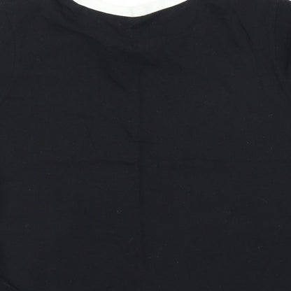 Boohoo Womens Black   Ringer T-Shirt Size 14